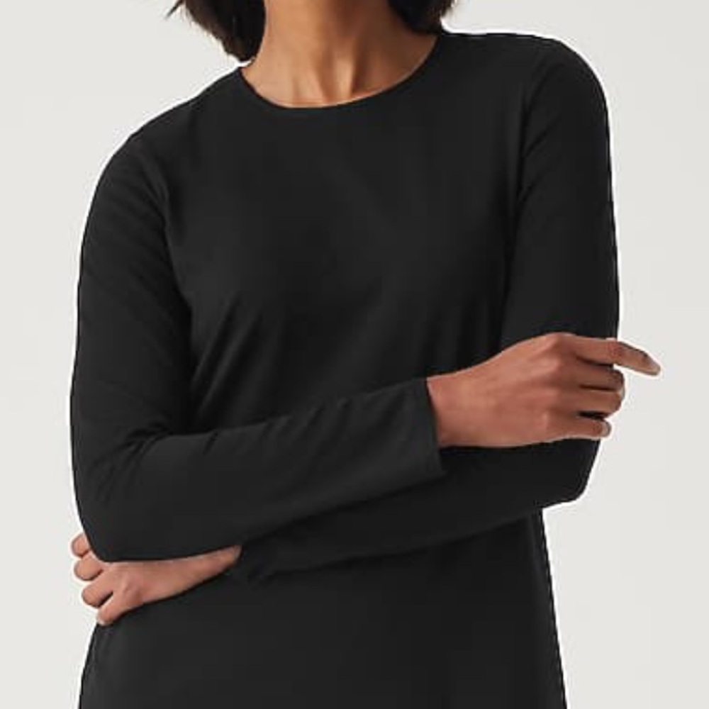 J JILL Pure Jill Long Sleeve, Black T Shirt, Size Small S - Picture 2 of 9